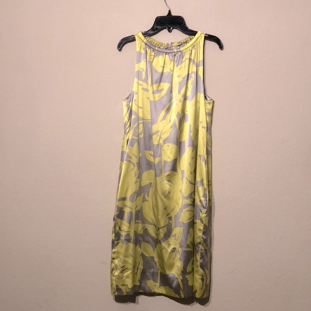Yellow grey vintage Cocktail Dress
